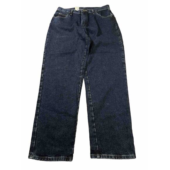 Wrangler Blues Relaxed Fit Jeans Womens Boot Cut Dark Wash Denim Comfort 14x32 - Picture 1 of 10